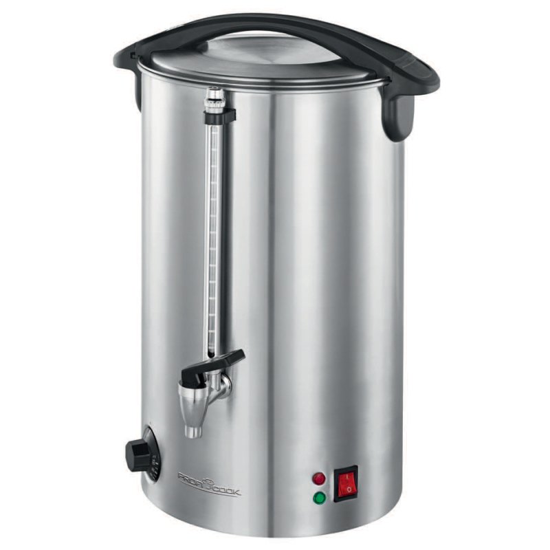 PROFI COOK weck- en heetdrankenautomaat PC-HGA 1111, 16 liter, edelstaal, 1500 watt